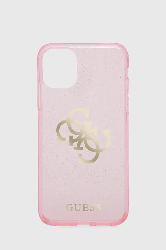 Guess Etui na telefon iPhone 11 na telefon różowy GUHCN61PCUGL4GPI