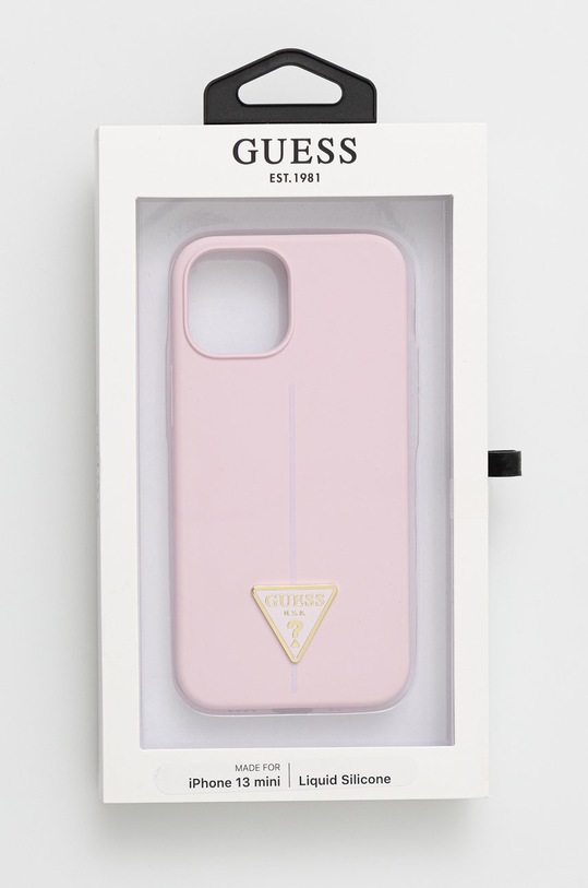 Akcesoria Guess etui na telefon iPhone 13 mini 5,4 GUHCP13SSLTGU różowy