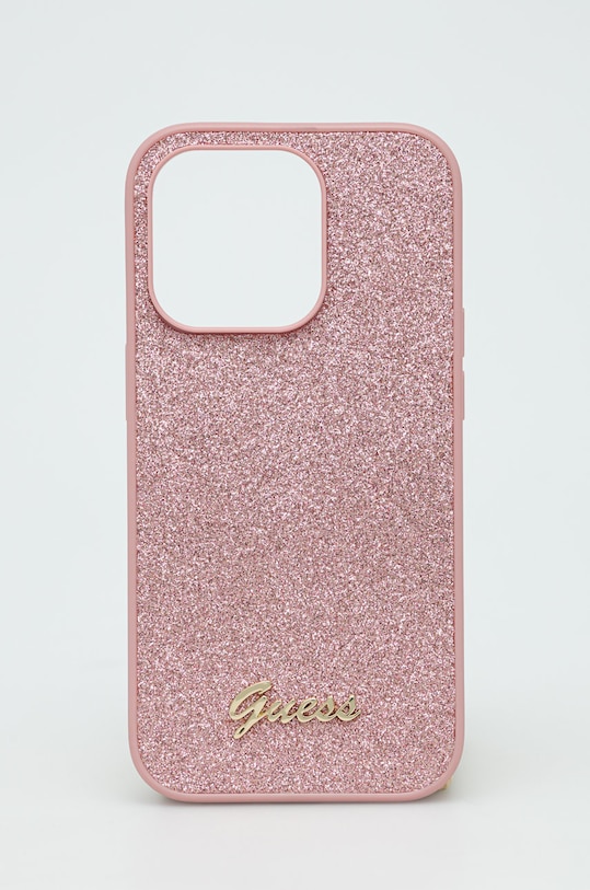 Guess etui na telefon iPhone 14 Pro 6,1" na telefon różowy GUHCP14LHGGSHP