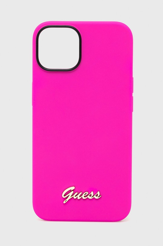 Guess etui na telefon iPhone 14 6,1" na telefon różowy GUHCP14SSLSMF