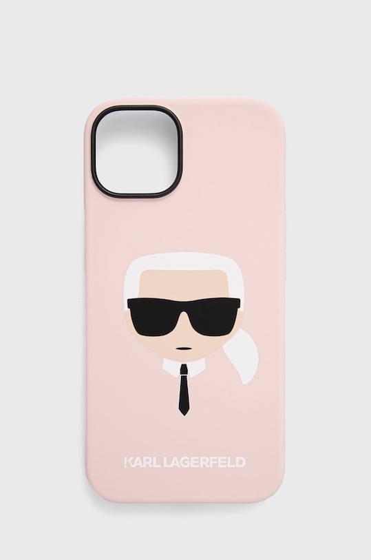 Obal na telefon Karl Lagerfeld Iphone 14 6,1" na mobil růžová KLHMP14SSLKHLP