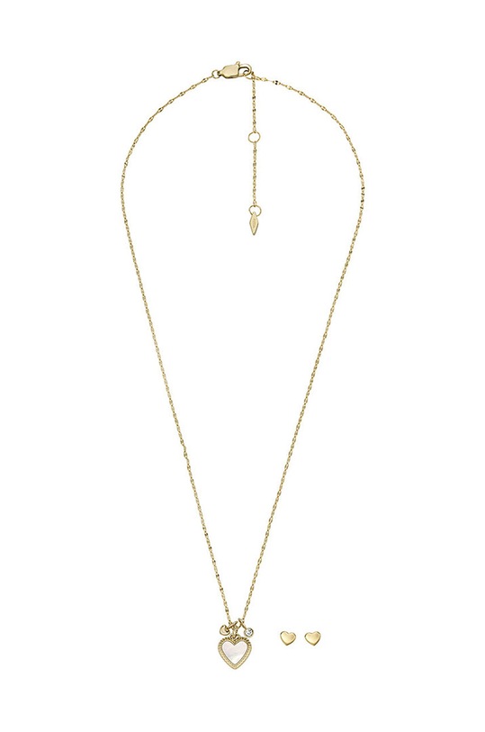 Náhrdelník a náušnice Fossil zlatá JF04246SET
