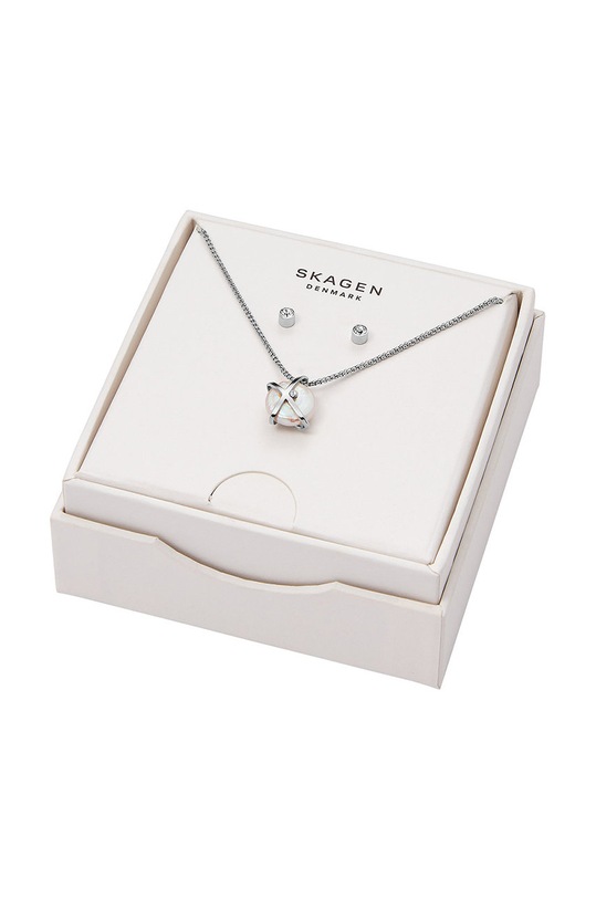 Skagen naszyjnik i kolczyki srebrny SKJB1006040