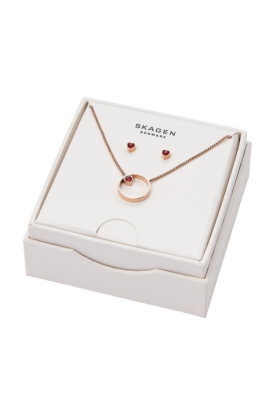 Колие и обици Skagen злато SKJB1007791