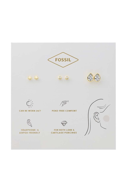 Αξεσουάρ Σκουλαρίκια Fossil 3-pack JA7126998 χρυσαφί