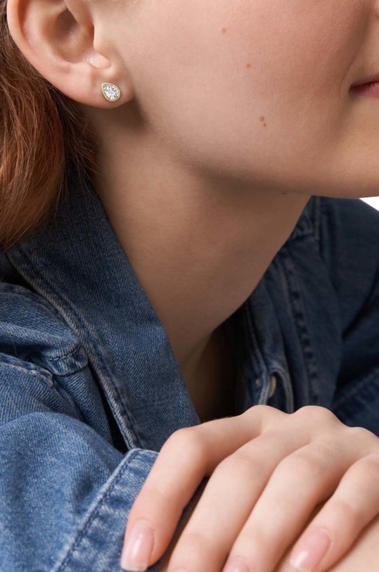 Σκουλαρίκια Fossil 3-pack JA7126998 χρυσαφί