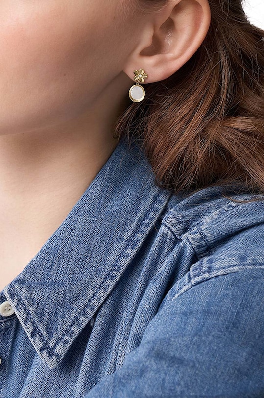 Σκουλαρίκια Fossil χρυσαφί JF04021710