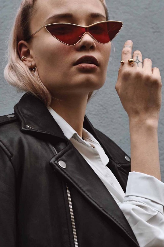 No More pierścionek ze srebra pokrytego złotem RG20GS00 złoty