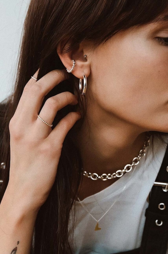 No More kolczyki srebrne ER55SSPR srebrny