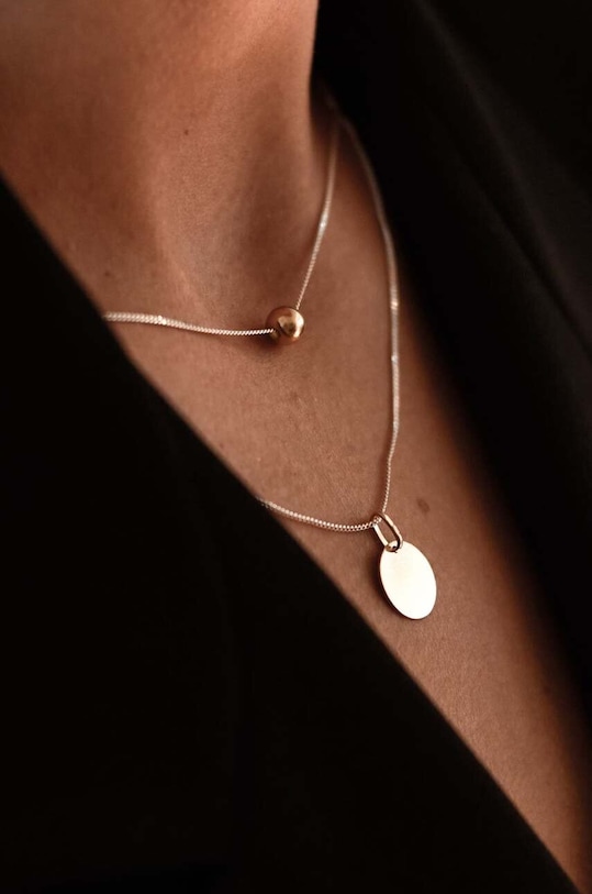 Srebrna ogrlica No More NL03GS40 zlatna AA00