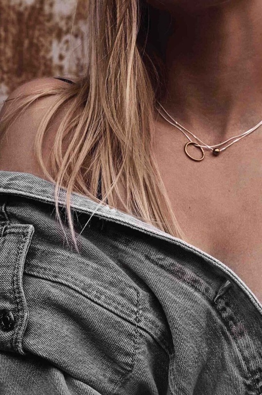 Dodaci Srebrna ogrlica No More NL03GS40 zlatna