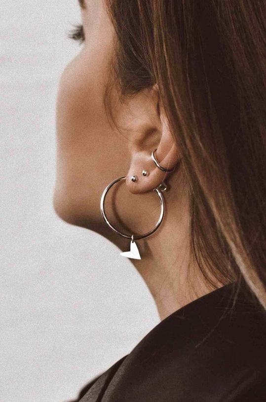 Akcesoria No More kolczyki srebrne ER49SSPR srebrny