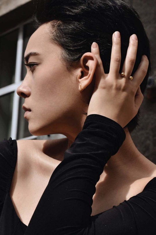 No More pierścionek ze srebra pokrytego złotem złoty RG21GS00