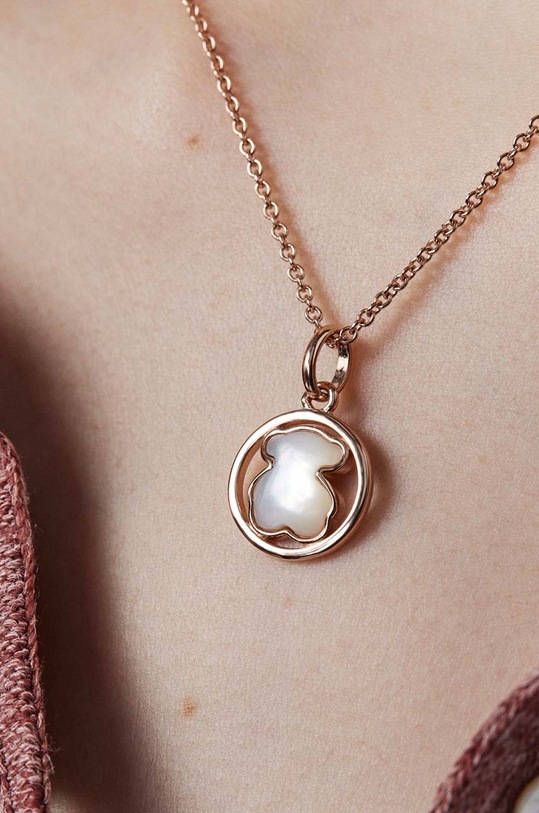 Akcesoria Tous zawieszka ze srebra pokrytego złotem Camille 1000048100 różowy