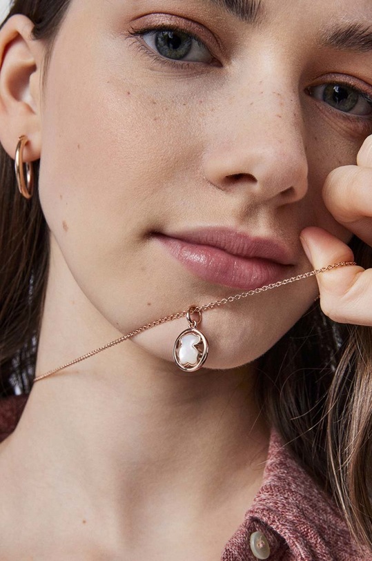 Tous zawieszka ze srebra pokrytego złotem Camille różowy 1000048100