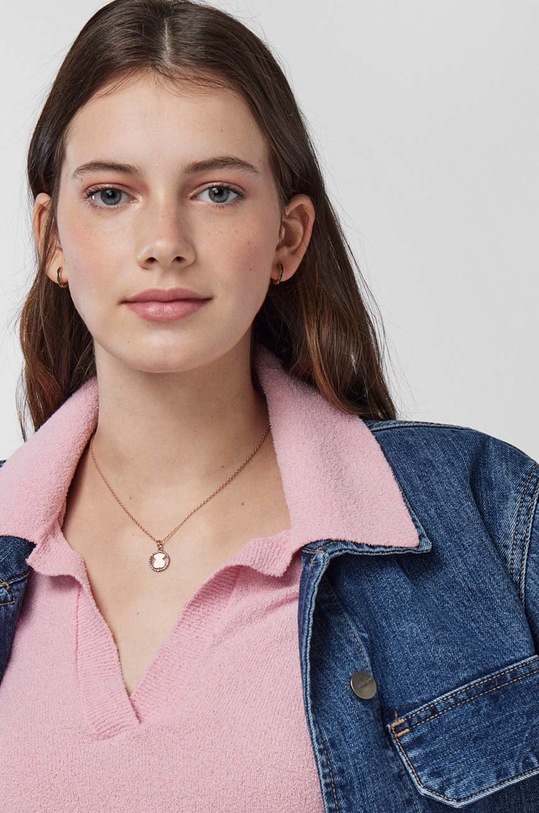 Tous colier din argint placat cu aur 1000047800 roz