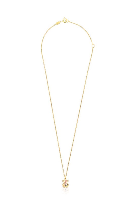 Akcesoria Tous naszyjnik ze srebra pokrytego złotem Areia 1003511600 złoty