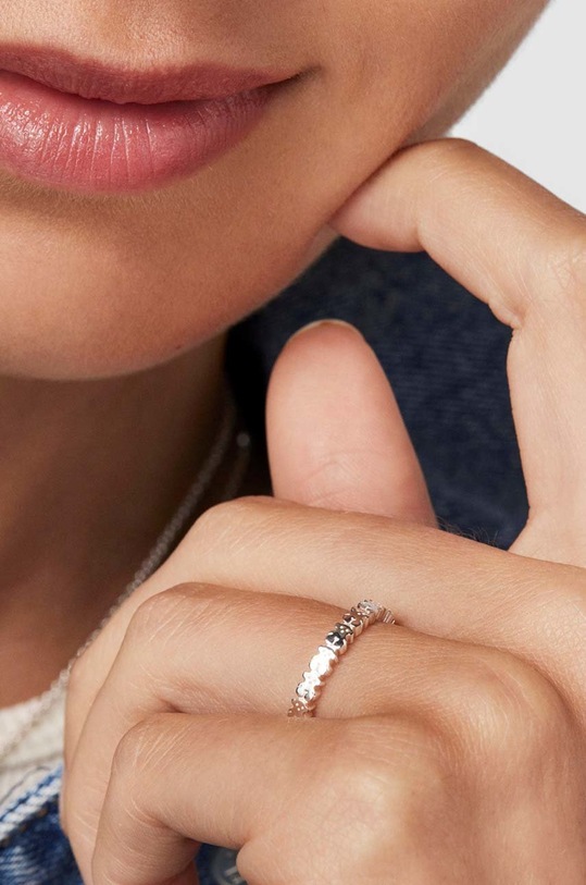 Tous pierścionek srebrny 14 Straight srebrny 1000211614