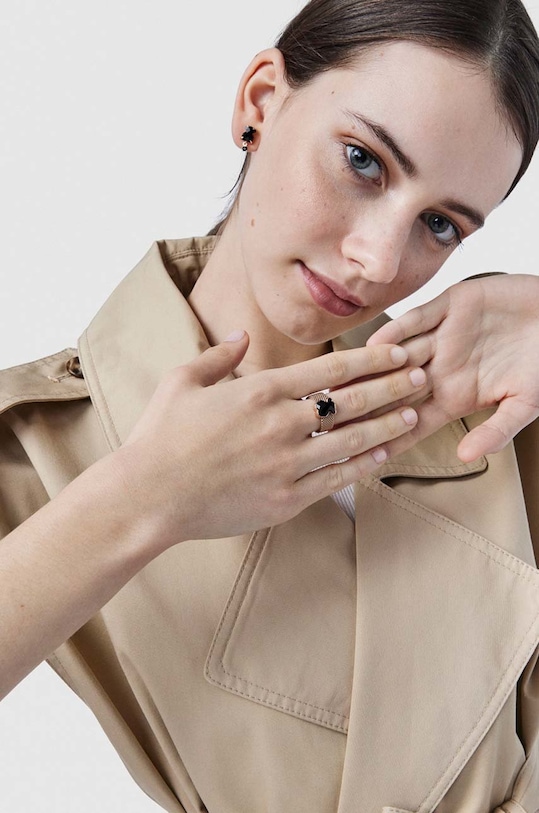 Pozlacený stříbrný prsten Tous Mesh Color 1002791214 růžová