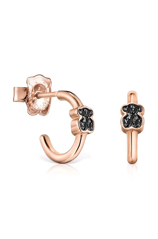 Tous kolczyki ze srebra pokrytego złotem Mini Motif różowy 1001942100