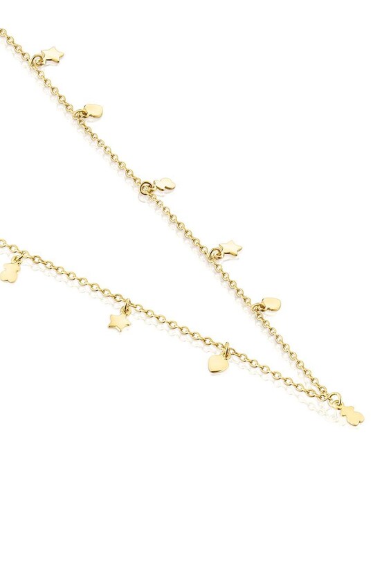 Серебряное колье с позолотой Tous Cool Joy 1003190100 золотой AA00