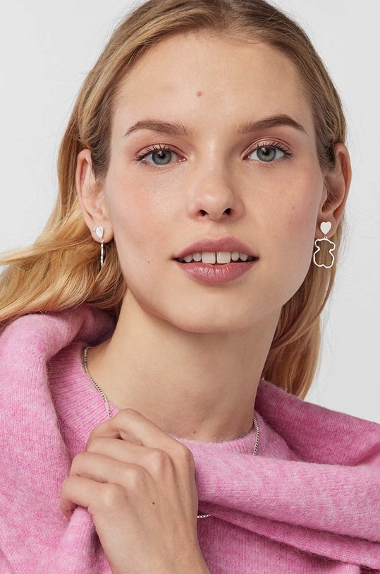 Сребърни обици Tous New Silueta сребърен 1000119400