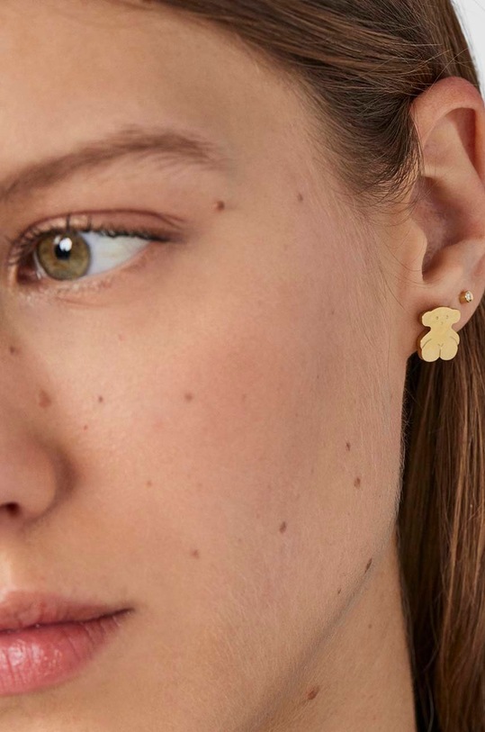 Позлатени сребърни обици Tous Sweet Dolls злато 1003396000