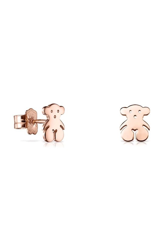 Stříbrné pozlacené náušnice Tous Sweet Dolls růžová 1001302800