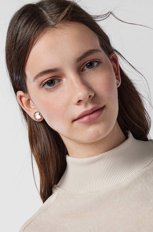 Tous cercei din argint placat cu aur Camille 1000051400 roz