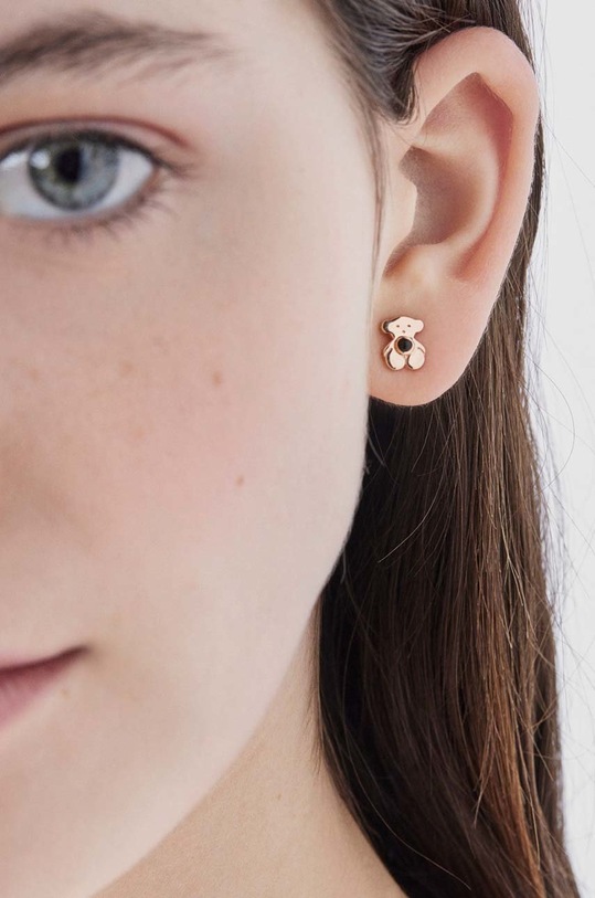 Tous kolczyki ze srebra pokrytego złotem Real Sisy różowy 1001283500