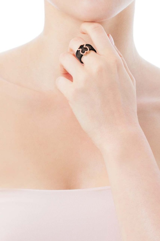 Tous pierścionek ze srebra pokrytego złotem 14 Mesh złoty 1000213314