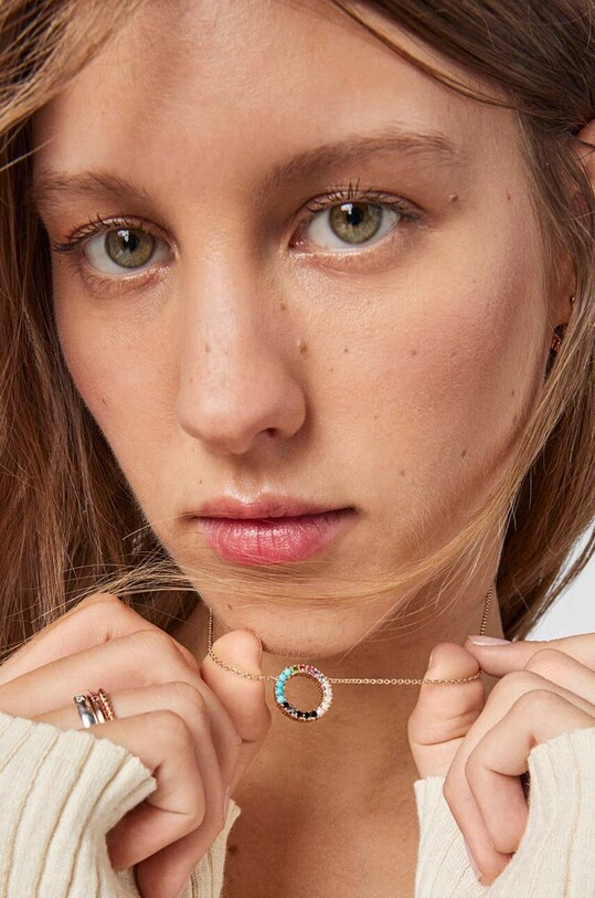 Серебряное колье с позолотой Tous Straight золотой 1001898400