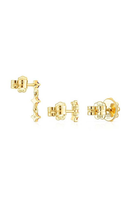 Doplňky Stříbrné náušnice Tous 3-pack 1003818700 zlatá