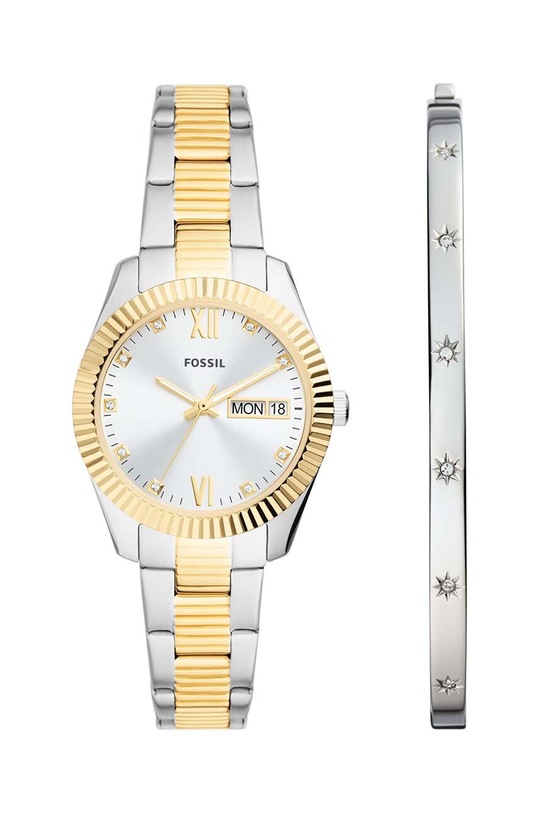 Часы и браслет Fossil серебрянный ES5253SET