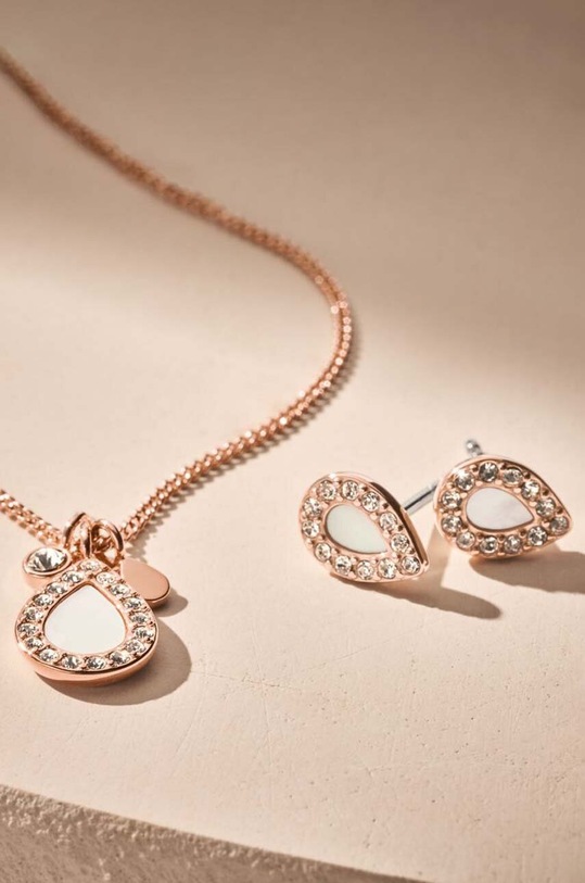 Doplňky Náušnice a náhrdelník Fossil JF04029791 zlatá