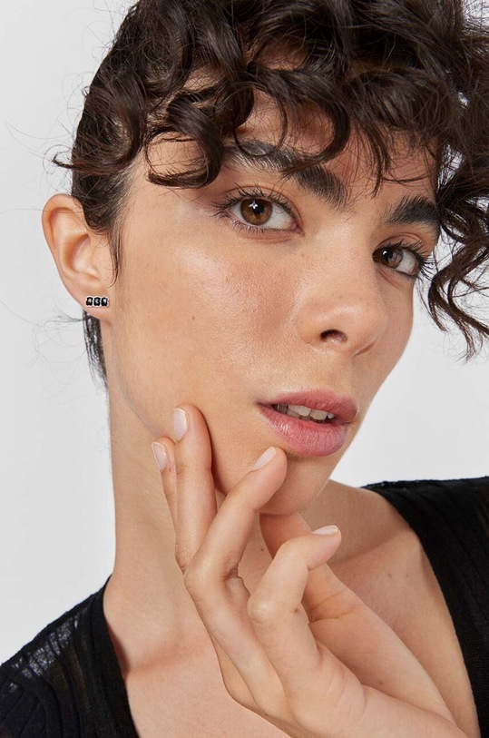 Tous kolczyki Mini Onix srebrny 1001938400