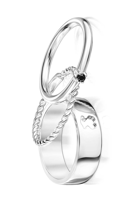 Tous pierścionek srebrny 3 Ring Mix 1003198712 srebrny AA00