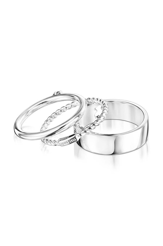 Akcesoria Tous pierścionek srebrny 3 Ring Mix 1003198712 srebrny
