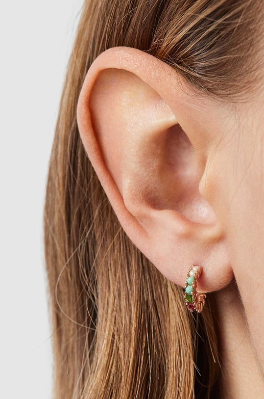 Tous kolczyki ze srebra pokrytego złotem Straight różowy 1002823000