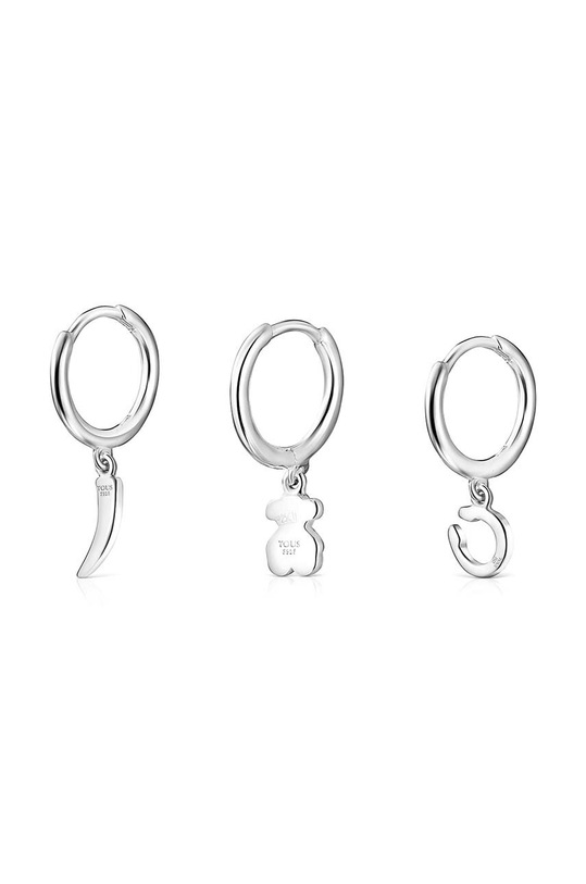 Akcesoria Tous kolczyki srebrne 3-pack Good Vibes 1002806900 srebrny