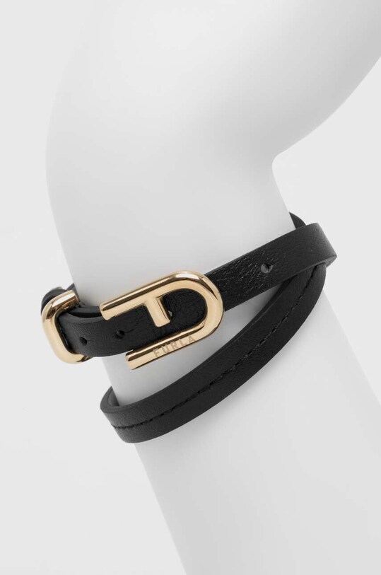 Furla bransoletka skórzana FJ0408BTU czarny AA00