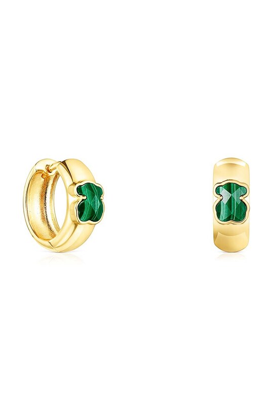 Stříbrné pozlacené náušnice Tous Icon Color stříbro zlatá 1003387600