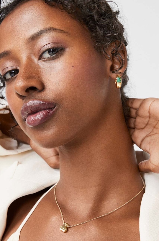 Stříbrné pozlacené náušnice Tous Icon Color 1003387600 zlatá