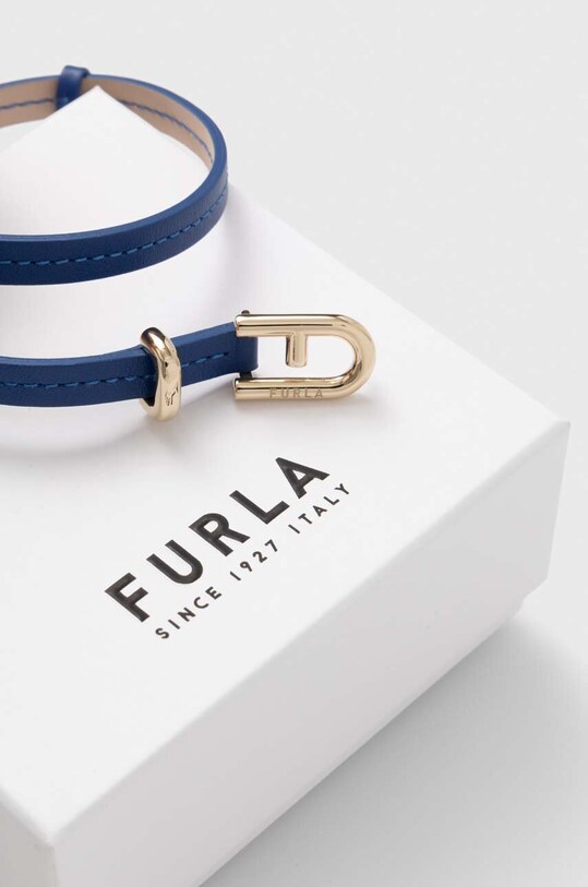 Аксесуари Шкіряний браслет Furla FJ0409BTU темно-синій