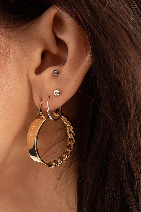A.P.C. earrings MEACC.F70685 golden
