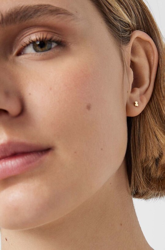 Akcesoria Tous kolczyk ze srebra pokrytego złotem 3-pack Pearl 1003596600 złoty