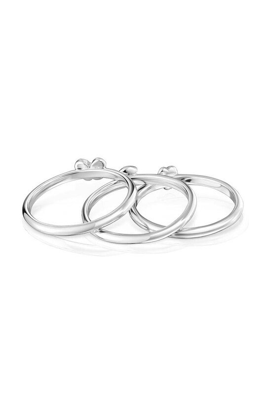 Аксессуары Серебряное кольцо Tous 3 шт Bold Motif 1003877210 серебрянный