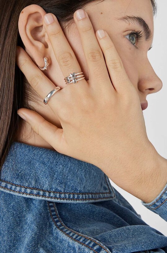 Серебряное кольцо Tous 3 шт Bold Motif 1003877210 серебрянный
