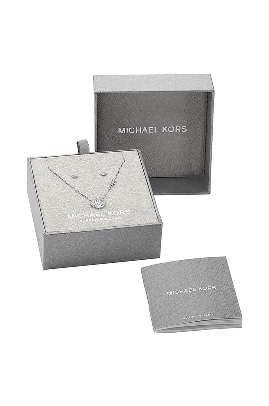 Серебряный комплект - колье и серьги Michael Kors серебрянный MKC1651SET