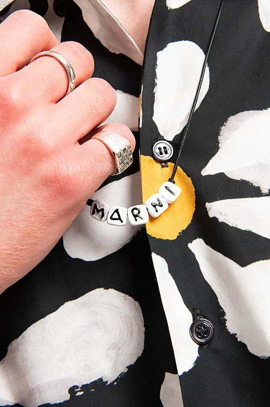 Marni colier COZB0069A0.M2000 negru